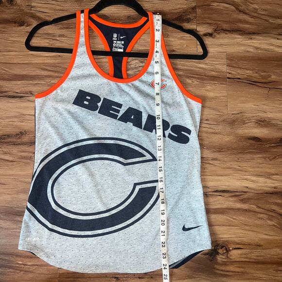 Nike Dri-Fit Gray Orange Blue Chicago Bears Tank Top Size Medium - Picture 6 of 6